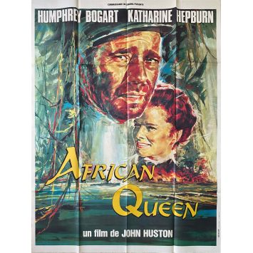 THE AFRICAN QUEEN French Movie Poster- 47x63 in. - 1951/R1970 - Humphrey Bogart, John Huston