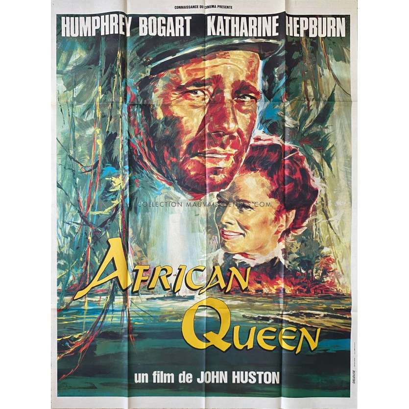 THE AFRICAN QUEEN French Movie Poster- 47x63 in. - 1951/R1970 - Humphrey Bogart, John Huston