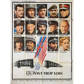 A BRIDGE TOO FAR French Movie Poster- 47x63 in. - 1977 - Sean Connery, Richard Attenborough