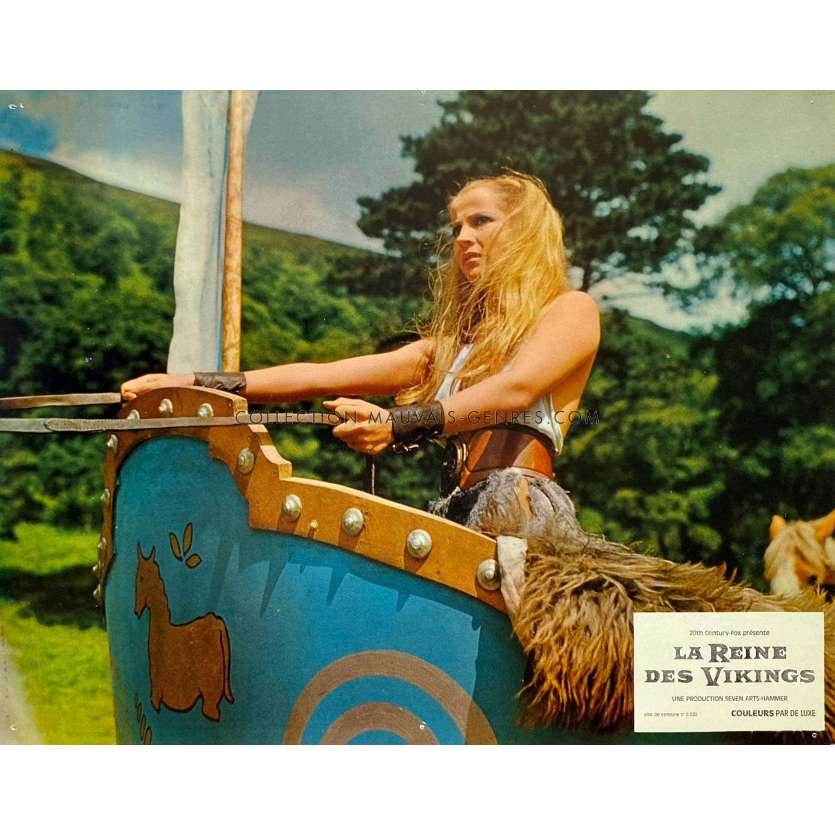 THE VIKING QUEEN French Lobby Card N02 - 9x12 in. - 1968 - Carita, Don Chaffey