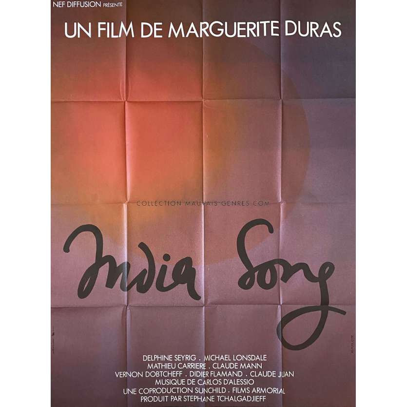 INDIA SONGMovie Poster- 47x63 in. - 1975 - Delphine Seyrig, Marguerite Duras