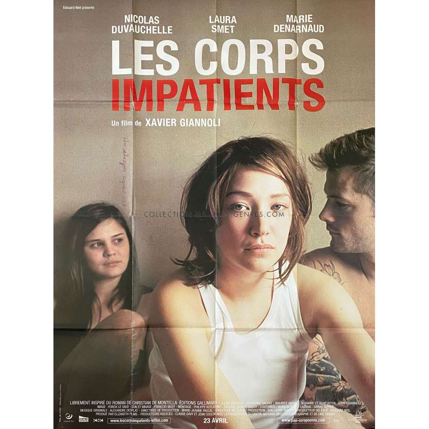 LES CORPS IMPATIENTS Affiche de film- 120x160 cm. - 2003 - Laura Smet, Xavier Giannoli