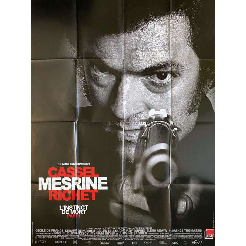 MESRINE - L'ENNEMI PUBLIC N1 Affiche de film- 120x160 cm. - 2008 - Vincent Cassel, Jean-François Richet