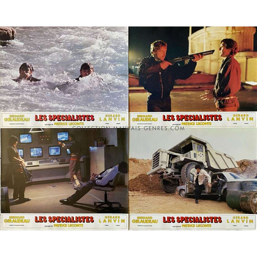 LES SPECIALISTES Photos de film x4 - 24x30 cm. - 1985 - Gérard Lanvin, Patrice Leconte
