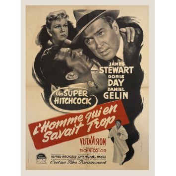 THE MAN WHO KNEW TOO MUCHOriginal Linen Movie Poster- 23x32 in. - 1956 - Hitchcock