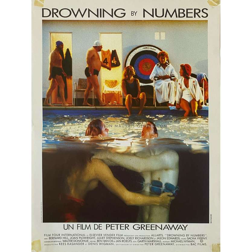 DROWNING BY NUMBERS Affiche de film- 40x54 cm. - 1988 - Bernard Hill, Peter Greenaway