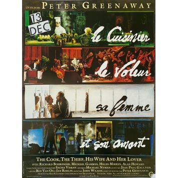 LE CUISINIER LE VOLEUR SA FEMME ET SON AMANT Affiche de film- 40x54 cm. - 1989 - Michael Gambon, Peter Greenaway
