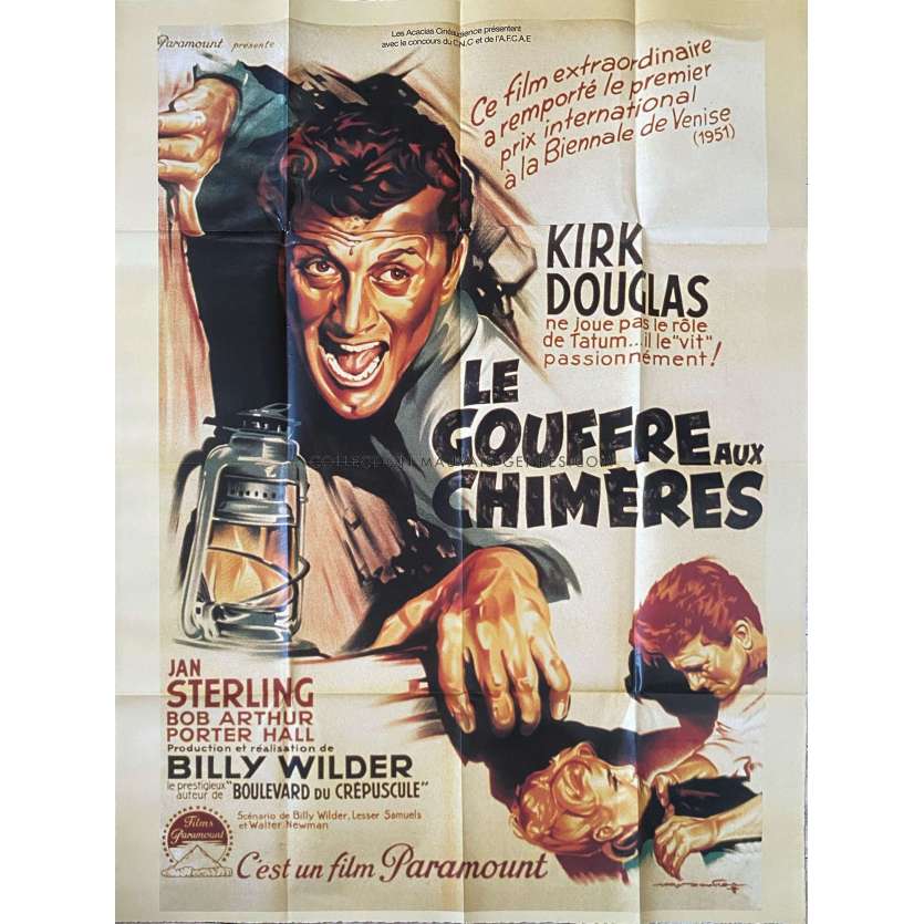 ACE IN THE HOLEMovie Poster- 47x63 in. - 1951/R1990 - Kirk Douglas, Billy Wilder