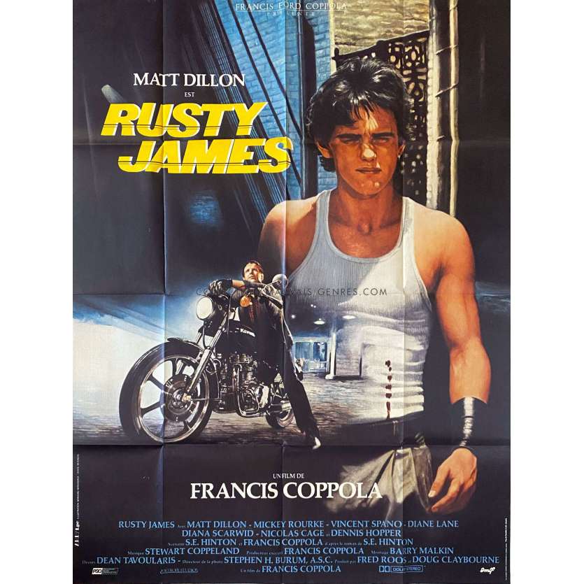 RUSTY JAMES Affiche de film- 120x160 cm. - 1983 - Matt Dillon, Francis Ford Coppola