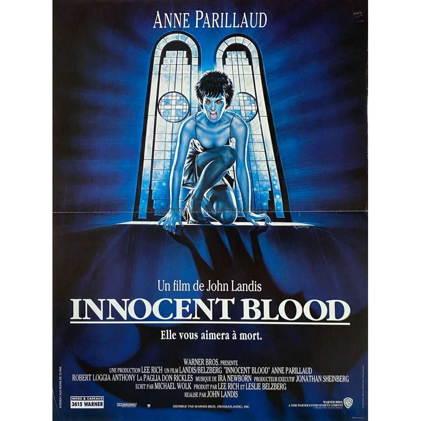 INNOCENT BLOOD Affiche de film- 40x54 cm. - 1992 - Anne Parillaud, John Landis