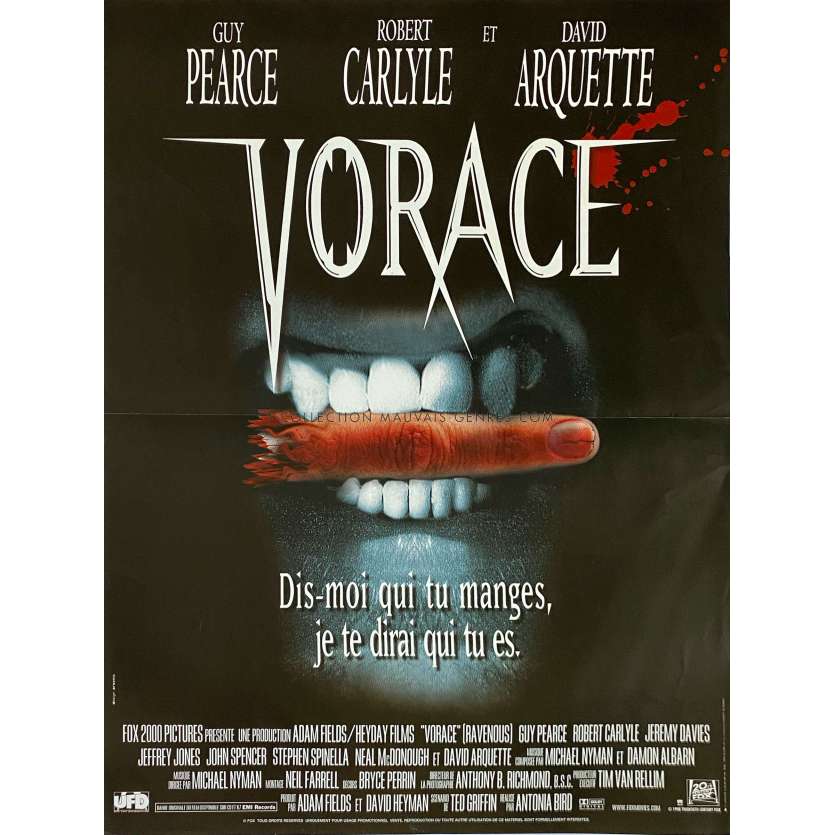 VORACE Affiche de film- 40x54 cm. - 1999 - Guy Pearce, Antonia Bird