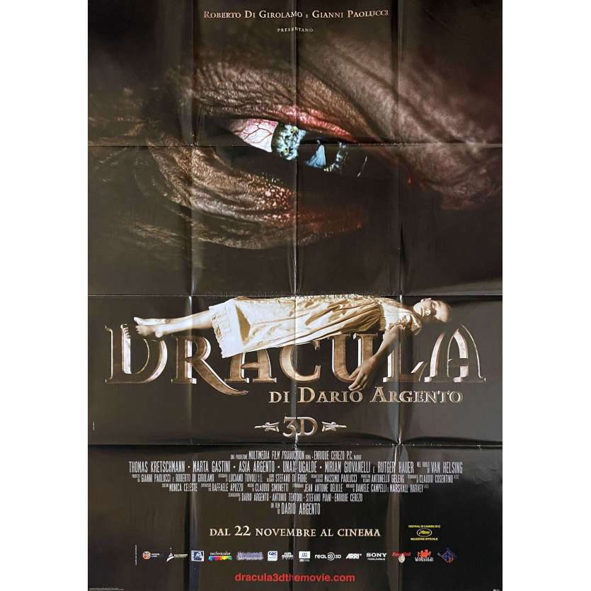 DRACULA 3DMovie Poster- 39x55 in. - 2012 - Thomas Kretschmann, Dario Argento