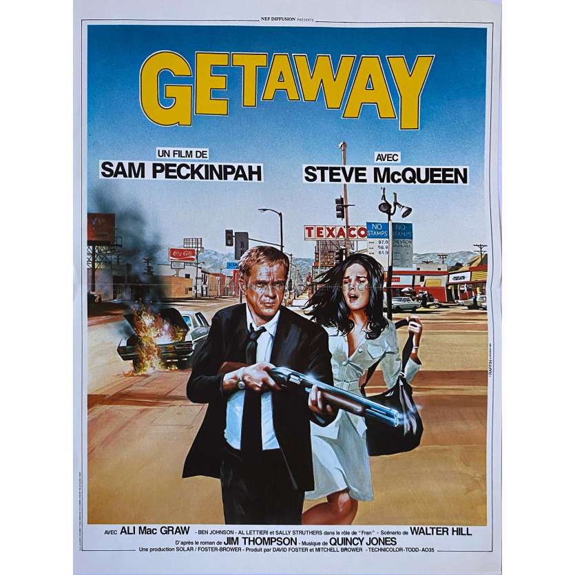 THE GETAWAYMovie Poster- 15x21 in. - 1972/R1980 - Steve McQueen, Sam Peckinpah