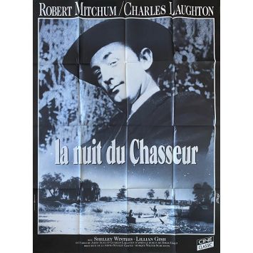 LA NUIT DU CHASSEUR Affiche de film- 120x160 cm. - 1955/R1980 - Robert Mitchum, Charles Laughton