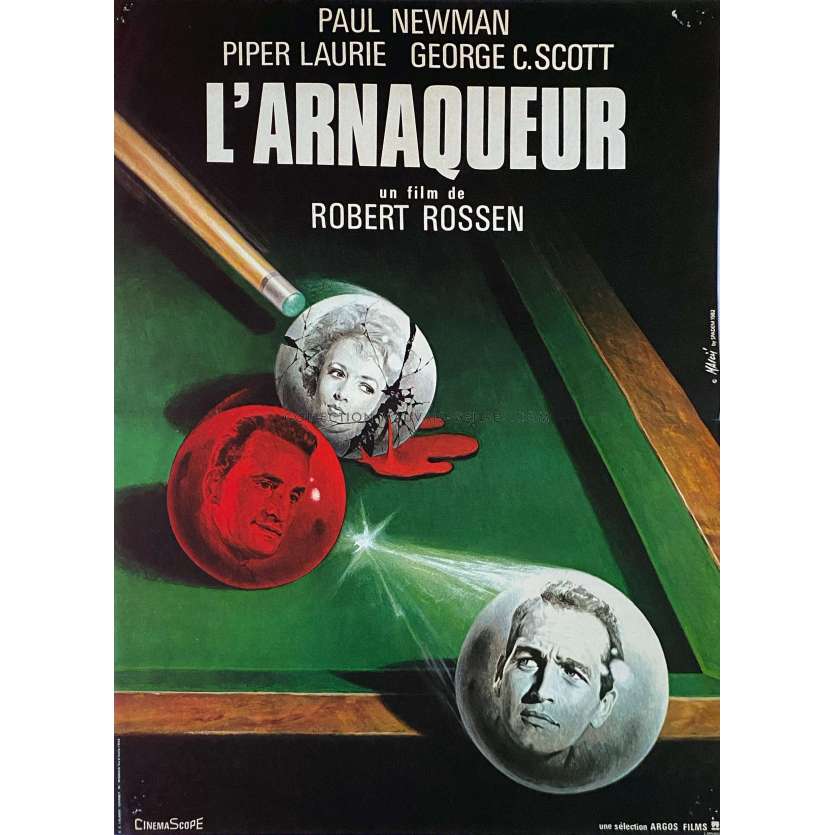 THE HUSTLERMovie Poster- 15x21 in. - 1961/R1970 - Paul Newman, Robert Rossen
