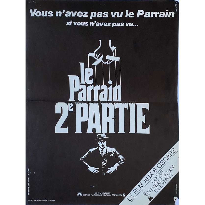 THE GODFATHER PART IIMovie Poster- 15x21 in. - 1975 - Robert de Niro, Francis Ford Coppola