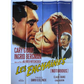 LES ENCHAINES Affiche de film- 120x160 cm. - 1946/R1980 - Cary Grant, Alfred Hitchcock