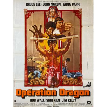 OPERATION DRAGON Affiche de cinéma- 120x160 cm. - 1973 - Robert Clouse, Bruce Lee