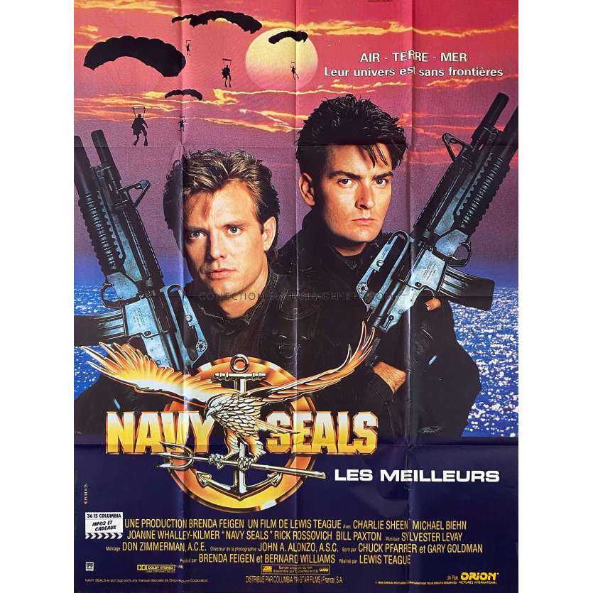 NAVY SEALS French Movie Poster- 47x63 in. - 1990 - Lewis Teague, Charlie Sheen