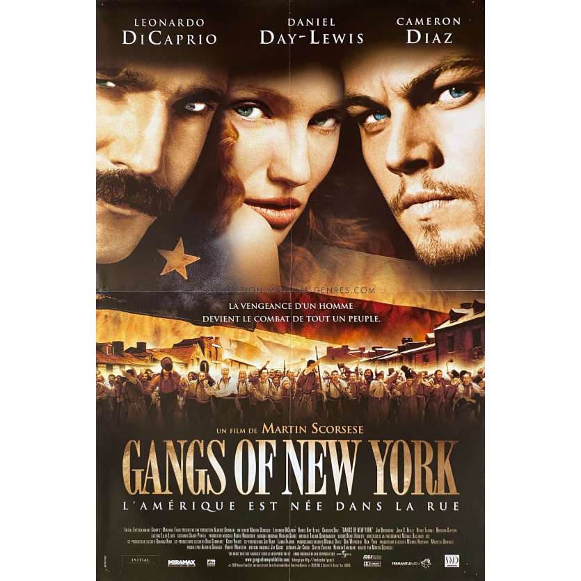 GANGS OF NEW YORKMovie Poster- 15x21 in. - 2002 - Leonardo DiCaprio, Martin Scorsese