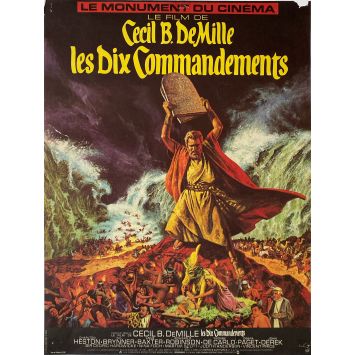 LES DIX COMMANDEMENTS Affiche de film- 40x54 cm. - 1956/R1970 - Charlton Heston, Cecil B. DeMille
