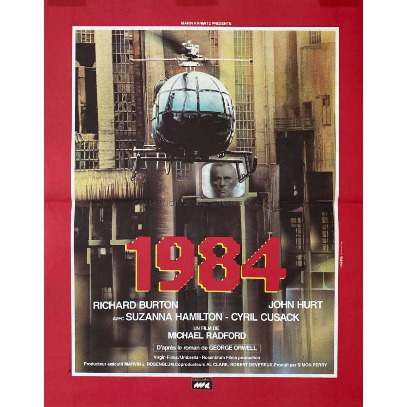 1984Movie Poster- 15x21 in. - 1984 - John Hurt, Michael Radford