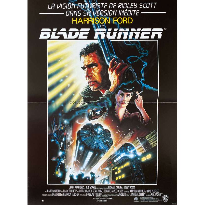 BLADE RUNNERMovie Poster- 15x21 in. - 1982 - Harrison Ford, Ridley Scott