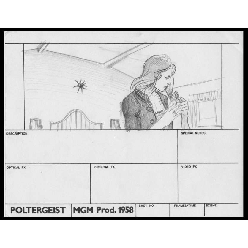 POLTERGEIST Original Handrawned Storyboard N2 '82 Steven Spielberg