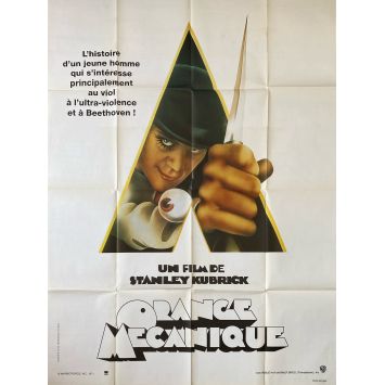 ORANGE MECANIQUE Affiche de film- 120x160 cm. - 1971/R1990 - Malcom McDowell, Stanley Kubrick