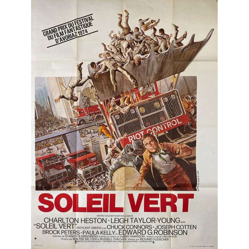 SOLEIL VERT Affiche de film- 120x160 cm. - 1973 - Charlton Heston, Richard Fleisher