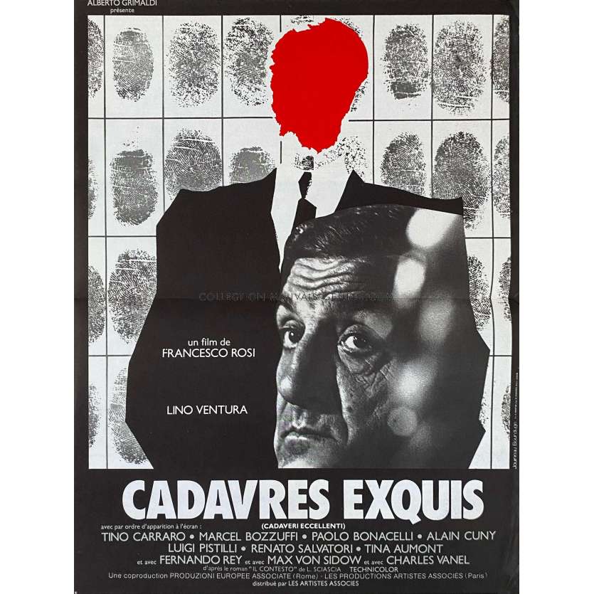 ILLUSTRIOUS CORPSES Original Movie Poster- 15x21 in. - 1976 - Lino Ventura, Francesco Rosi