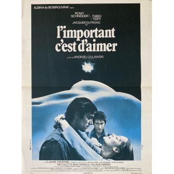 L'IMPORTANT C'EST D'AIMER Affiche de film Style Bleue - 40x54 cm. - 1975 - Romy Schneider, Andrzej Zulawski