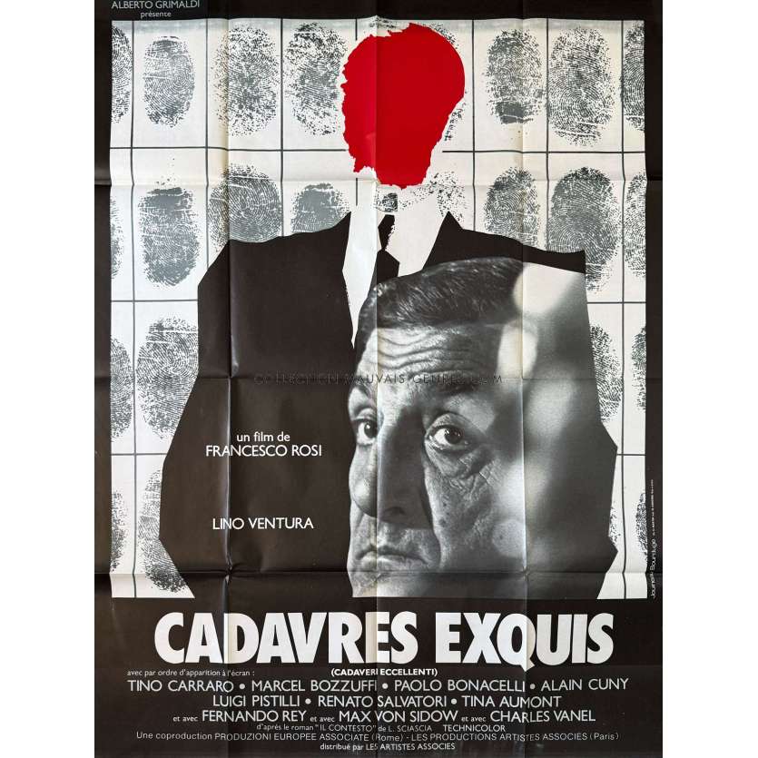 ILLUSTRIOUS CORPSES Original Movie Poster- 47x63 in. - 1976 - Lino Ventura, Francesco Rosi