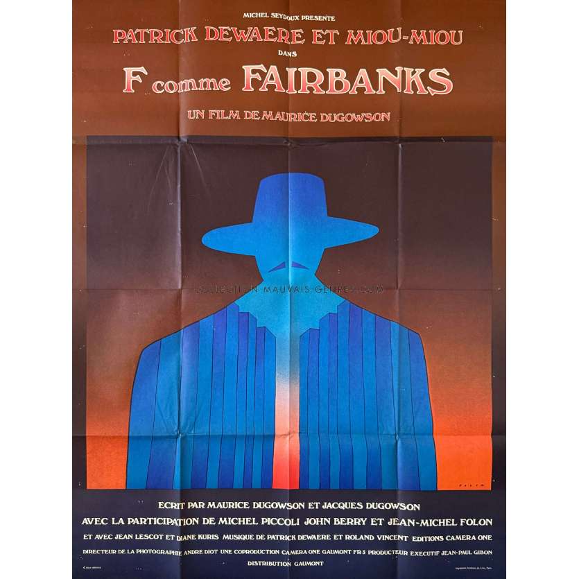 F COMME FAIRBANKS Affiche de film- 120x160 cm. - 1976 - Patrick Dewaere, Maurice Dugowson