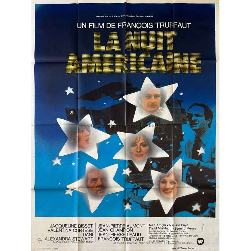 DAY FOR NIGHT Original Movie Poster- 47x63 in. - 1973 - Jacqueline Bisset, François Truffaut