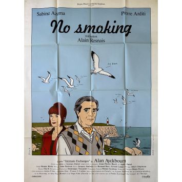 NO SMOKING Affiche de film- 120x160 cm. - 1993 - Pierre Arditti, Alain Resnais
