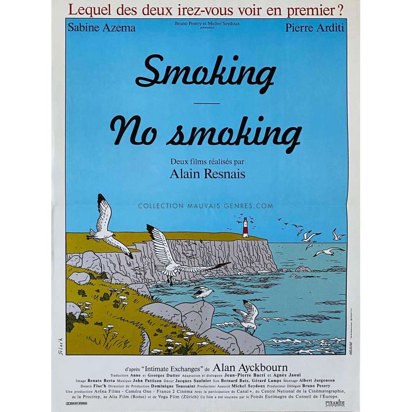SMOKING NO SMOKING Affiche de film- 40x54 cm. - 1993 - Sabine Azema, Alain Resnais