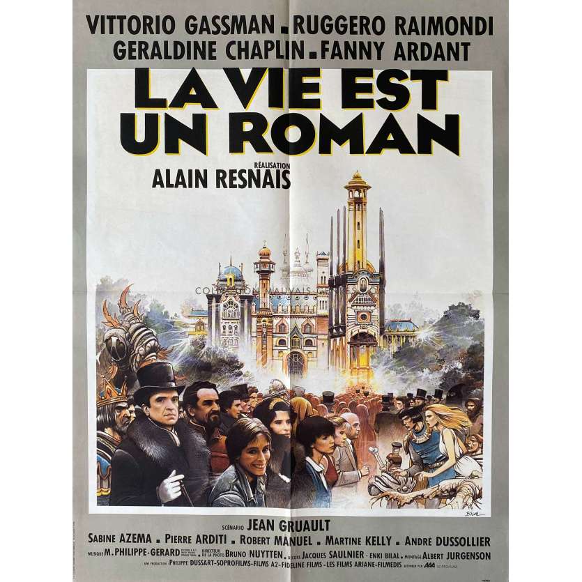 LA VIE EST UN ROMAN Affiche de film- 60x80 cm. - 1983 - Vittorio Gassman, Alain Resnais