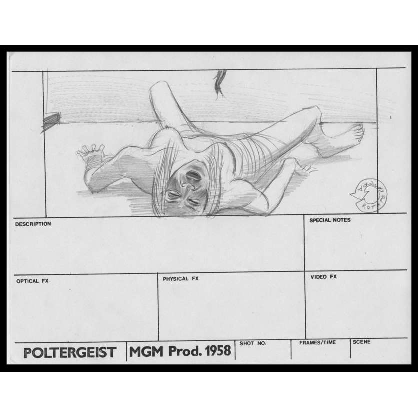 POLTERGEIST Planche de Storyboard originale N1 USA '82 Original drawing sketch