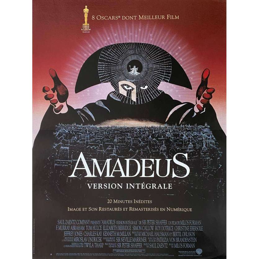 AMADEUS Affiche de film- 40x54 cm. - 1984/R2002 - F. Murrray Abraham, Milos Forman