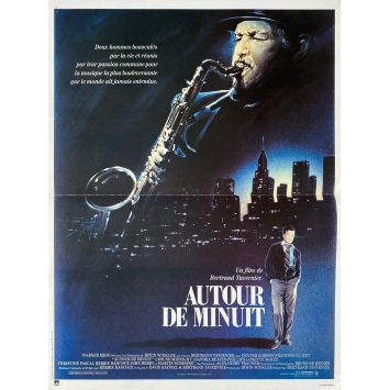 AUTOUR DE MINUIT Affiche de film- 40x54 cm. - 1986 - Dexter Gordon, Bertrand Tavernier 