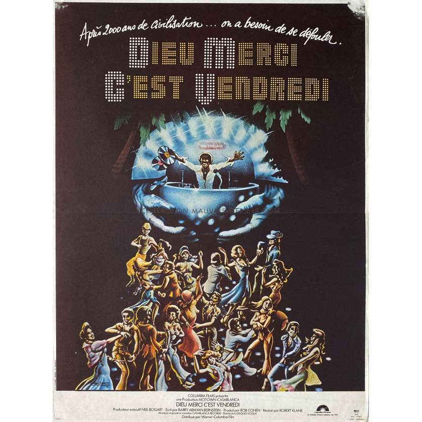 DIEU MERCI C'EST VENDREDI Affiche de film- 40x54 cm. - 1978 - Donna Summer, Robert Klane