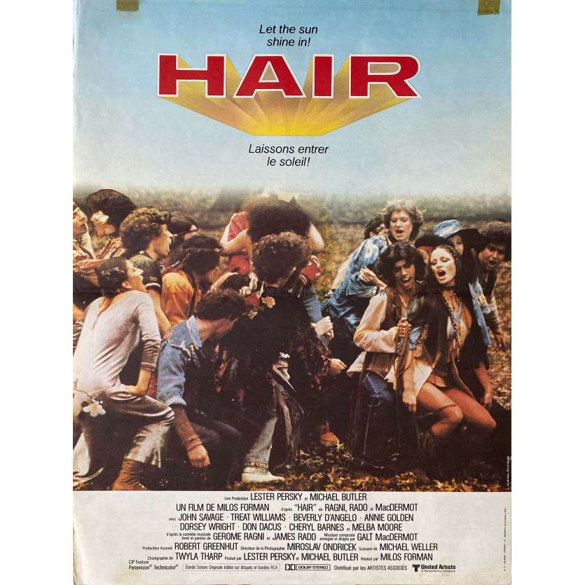 HAIR Affiche de film- 40x54 cm. - 1979 - John Savage, Milos Forman