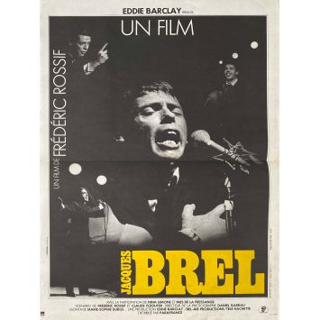 JACQUES BREL Original Movie Poster- 15x21 in. - 1982 - Jacques Brel, Frédéric Rossif