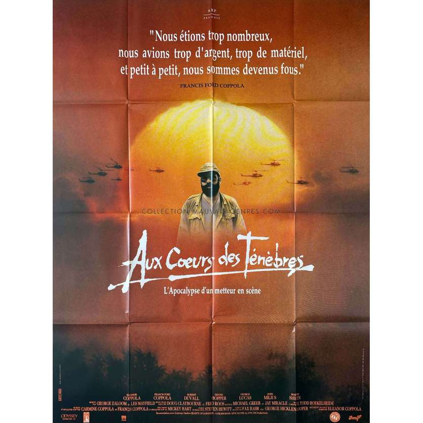AUX COEURS DES TENEBRES Affiche de film- 120x160 cm. - 1991 - Dennis Hopper, Martin Sheen, Fax Bahr