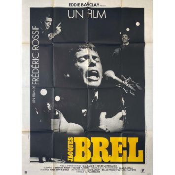 JACQUES BREL Affiche de film- 120x160 cm. - 1982 - Jacques Brel, Frédéric Rossif