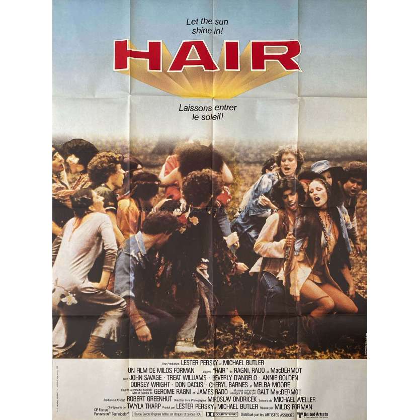 HAIR Affiche de film- 120x160 cm. - 1979 - John Savage, Milos Forman