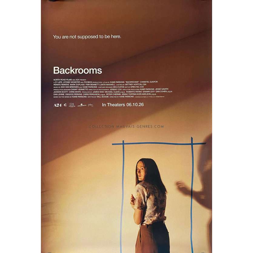 BACKROOMS Affiche de film U.S DS - 69x102 cm. - 2026 - Chiwetel Ejiofor, Kane Parsons