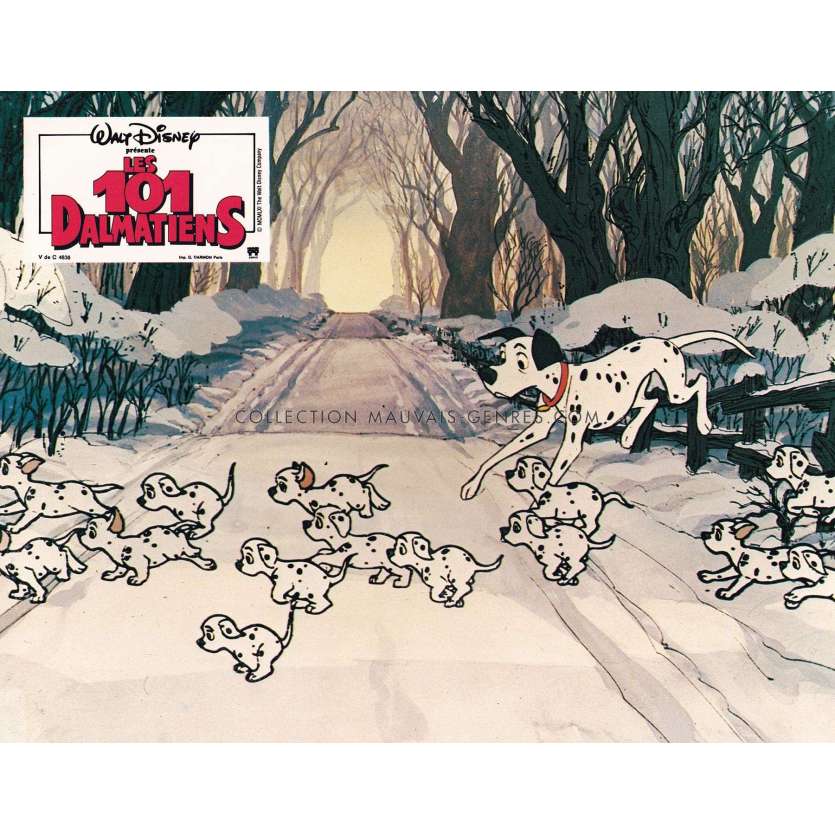101 DALMATIANS Original Lobby Card N03 - 9x12 in. - 1961/R1980 - Rod Taylor, Walt Disney