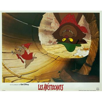 THE ARISTOCATS Original Lobby Card N01 - 9x12 in. - 1970/R1990 - Phil Harris, Walt Disney